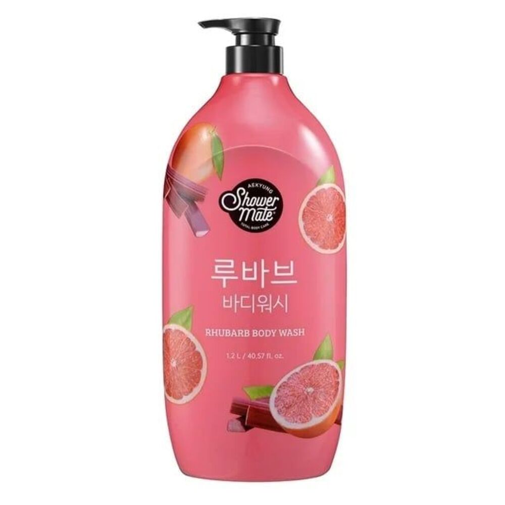SHOWER MATE Total Body Care Rhubarb Moisturizing Body Wash 1.2 L Pump Bottle
